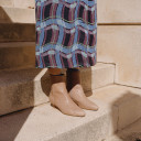 Vivian botki, beżowy wzór krokodyla OUTLET